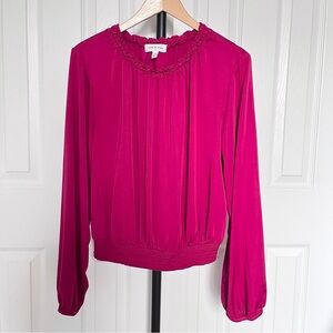3/$30 Cloth & Stone Luxe Satin Smocked Top